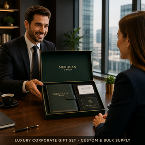 Set de Regalo Corporativo de Lujo, Cuaderno de Cuero con Tarjetero, Tarjeta Inteligente NFC, Caja de Regalo, Set de Regalo Corporativo al por Mayor - Product Image 2