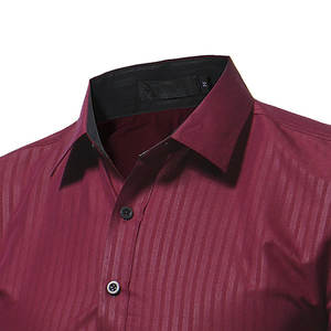 Bangladesh Factory Wholesale <b>Men's</b> Regular Fit <b>Striped</b> Dress Shirts 100% Cotton Casual <b>Long</b> <b>Sleeve</b> Dobby Fabric Eco-Friendly - Product Image 3
