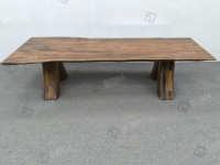 Tables consoles de luxe en bois Mobilier d'intérieur moderne de luxe Ensemble de tables à manger en noyer massif