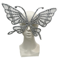 Masque Papillon en Strass pour Fête de Carnaval, Masque de Soirée pour Femme, Lunettes en Cristal pour Club, Bal de Promo, Bal Masqué, Spectacle Scénique