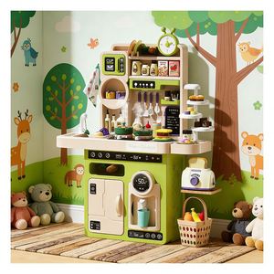 Kids <b>Kitchen</b> Cooking Toy Table Pretend Culinary Stove Oven <b>Pantry</b> Cabinet Accessories Imagination Nurturing Indoor Pastime - Product Image 6
