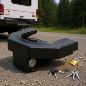 Kit de verrouillage antivol robuste pour attelage de remorque, 3 clés, cadenas résistant aux effleurement et aux chocs, pour coupleurs 2, 5, 16, camping-cars - Product Image 2