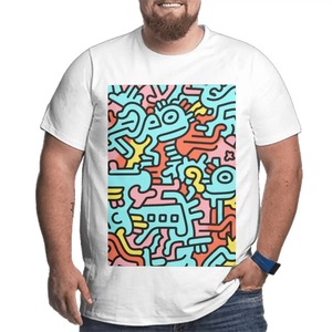 Image personnalisée grande taille T-shirt personnalisé pour homme Streetwear 100% coton Design uni avec techniques de sérigraphie d'impression contrastée - Product Image 3