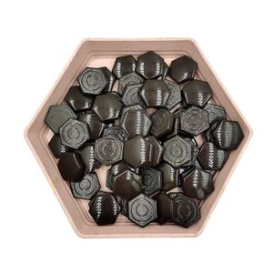 Germanium Stone Flakes Hexagonal Black Bian Stone 30x34mm For Mattresses <b>Cushions</b> Lumbar Belts Health Massage - Product Image 1