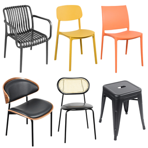 Kursi Makan Restoran Kafe Furnitur Komersial Plastik/Kulit Pilihan Langsung dari Pabrik - Product Image 1