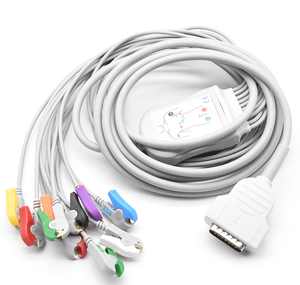 Cavo ECG/EKG a 10 derivazioni <span class=keywords><strong>GE</strong></span> Healthcare, tipo banana, disinfettante EOS, 2,5 m per MAC 2000/MAC 3500/MAC 400/MAC 500 - Product Image 6