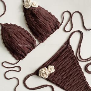 บิกินี่วีสตริงลายเสือดาวเอวสูงแบบไมโครบราพร้อมผ้าสแปนเด็กซ์สำหรับผู้หญิง - Product Image 3