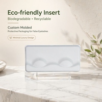 Boîte à cils en pulpe moulée sur mesure, insert gaufré, matériaux recyclés, emballage biodégradable pour kits de cils et ensembles de maquillage