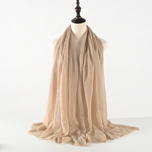<span class=keywords><strong>Foulard</strong></span> plissé en <span class=keywords><strong>soie</strong></span> de couleur unie pour <span class=keywords><strong>femme</strong></span>, style malaisien, avec bord froissé, grande taille, effet bulle, long châle toutes saisons - Product Image 6