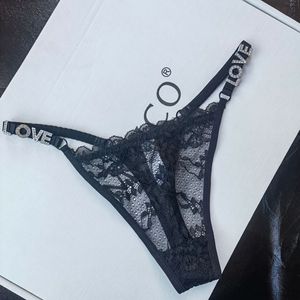 Perizoma Sexy per <span class=keywords><strong>Ragazze</strong></span> Adolescenti, Mutandine con Scritta 'Love', Biancheria Intima Carina e Trasparente in Pizzo - Product Image 1