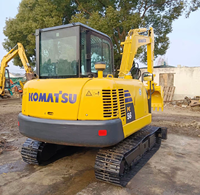 Mini-excavatrice Komatsu PC56-7 d'occasion japonaise, modèle PC56 6T, en promotion, excavatrice AC, cylindre d'occasion, mini-excavatrice de seconde main