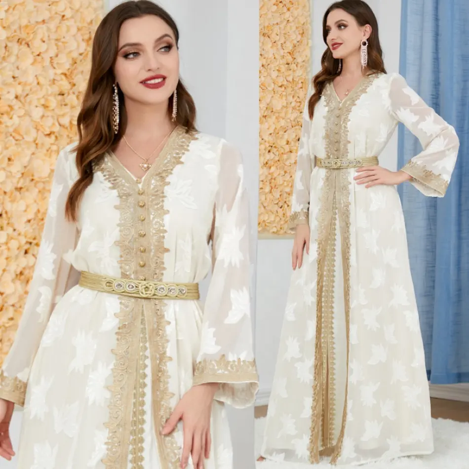 Ramadan Eid alla moda satinato setoso abito musulmano Abayas musculmane Abaya Kimono abbigliamento islamico arabo