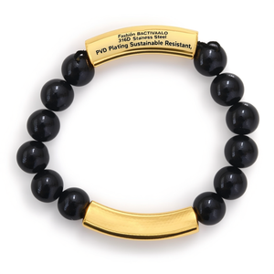 Fashion <b>Beaded</b> <b>Bracelets</b> 316L Stainless Steel PVD <b>Gold</b> Plating Sustainable Resistant - Product Image 2