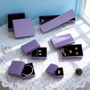 Boîte cadeau de luxe personnalisée avec logo, en carton rigide, pour bijoux, emballage unique à tiroir pour bagues, boucles d'oreilles, bracelets, colliers - Product Image 1
