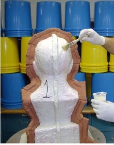 Bàn chải trên 30 bờ một brushable Silicone lỏng cao su làm khuôn mẫu cho tác phẩm điêu khắc bề mặt thẳng đứng - Product Image 5