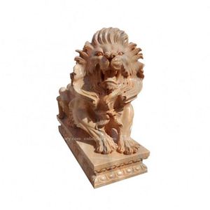 Moderne Extérieur Hôtel Villa Jardin Rue Paysage Décoration Design Sculpté À La Main Marbre Dormir Lion Statue Pierre <span class=keywords><strong>Art</strong></span> Sculpture - Product Image 3