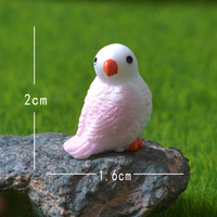 Ornements de jardin en résine artificielle 4 couleurs : perroquets et petits oiseaux – Décoration artistique extérieure