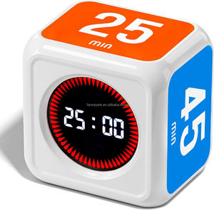 Temporizador Visual para Niños y Adultos, Cubo de Temporizador <span class=keywords><strong>Pomodoro</strong></span>, Cuenta Regresiva y Ascendente Visual, Temporizador Digital para el Aula, Recargable, para TDAH - Product Image 1