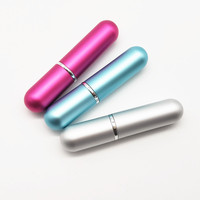 Inhalateur de bouteille en métal en aluminium de 6ml pour mèche d'aromathérapie d'huiles essentielles avec mèche de coton pour l'utilisation d'huile essentielle