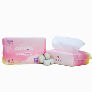Ướt và khô dùng một lần Bông mặt mô tinh khiết mềm gói khăn mặt mô bông chứng nhận thân thiện với môi làm sạch - Product Image 1