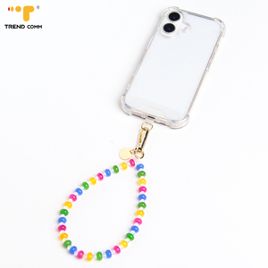 Coloré perlé téléphone sangle Smartphone étui cristal bracelet perle téléphone portable breloque Bracelet chaînes pour <span class=keywords><strong>iPhone</strong></span> 13 14 15 16 17 - Product Image 2
