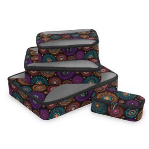 Ensemble de 6 cubes de rangement compressibles en maille imperméable avec motif de points aborigènes australiens - Product Image 6