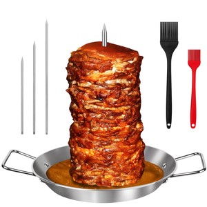 Bandeja Vertical de Acero Inoxidable para Asar Pollo con Tornillo, Accesorios para Barbacoa, 3 Cepillos Desmontables, Bandeja para Hornear Resistente al Calor - Product Image 5