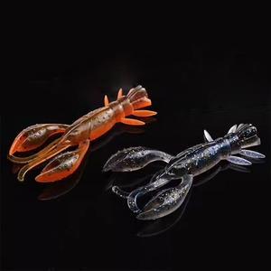 LUTAC Nouveau produit 65mm 4.5g <span class=keywords><strong>Marteau</strong></span> coulant Crevette Appât souple Ajouter appât amélioré et sel PVC Leurre de pêche à l'achigan - Product Image 3