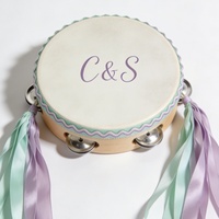 4/6 Inch Bulk Wedding Mini Tambourine Tamburelli Matrimonio Pandereta Hand Drum Percussion Instrument Gift Regalo Invitados Boda