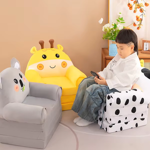 Sofá Plegable Moderno de Tres Capas para Niños, Asiento de Guardería, Taburete, Silla Reclinable, Desmontable, Lavable, Suave, con Diseño de Animalitos - Product Image 5