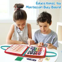Livre d'activités Montessori populaire pour les voyages, jouet sensoriel éducatif pour les tout-petits, jouets Montessori en bois