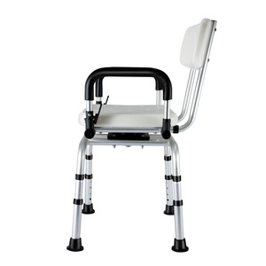 360 Degree Rotating <b>Shower</b> <b>Chair</b> Aluminum Alloy Non Slip For Elderly And Pregnant Women - Product Image 3