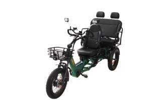 Tricycle Électrique de Transport Haute Qualité 1750W 48V avec Pneus Larges 20 Pouces, 3 Roues et Panier, Batterie 60Ah, Modèle 2026 Nouveau - Product Image 2