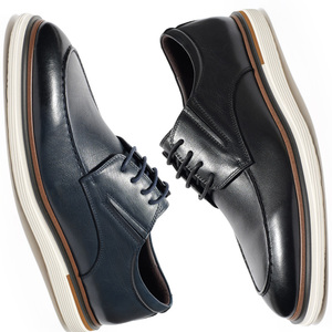 Mocassins décontractés pour hommes en cuir souple, semelle blanche, <span class=keywords><strong>chaussures</strong></span> d'été noires, <span class=keywords><strong>chaussures</strong></span> de tous les jours pour hommes - Product Image 5