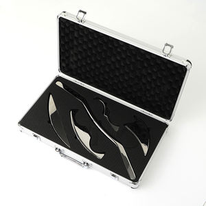 AmywellMED - Juego de 5 Herramientas de Masaje Gua Sha de Acero Inoxidable de 6 mm, Terapia de Masaje, Recuperación de la Fascia, Cuidado de Raspado para el Cuerpo - Product Image 1