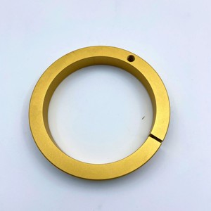 CNC Machined Split Lock Collar 6061 Aluminum Gold Anodizing Shaft Stop for Wire EDM Stainless Steel OEM Machining Service - Product Image 2