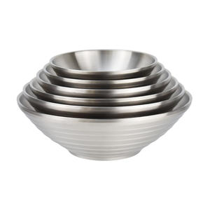 Apto para lavavajillas Pho Restaurant Cuencos de ramen japoneses de acero inoxidable <span class=keywords><strong>Pasta</strong></span> Pho Cuenco para servir Cuenco para sopa de fideos - Product Image 1