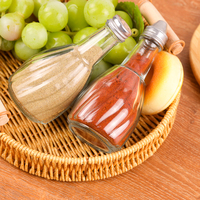 Bouteille à épices en verre de 180 ml à col long avec design antidérapant et couvercle doseur en acier inoxydable pour le stockage du sel, du poivre et du sucre