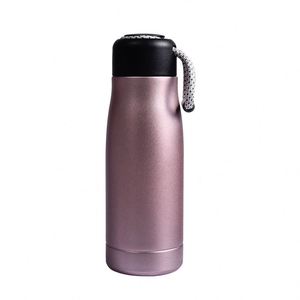 Termo portátil de acero inoxidable de 450 ml, a prueba de fugas, de doble pared y vacío, con asa de cuerda. - Product Image 5