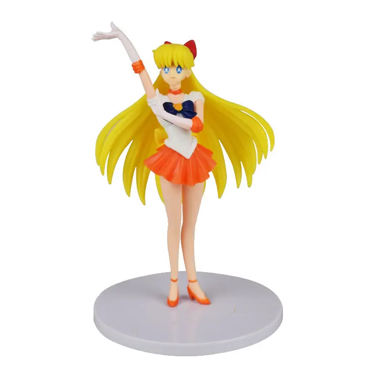 AL Sailor Moon set mainan model lucu, tampilan boneka bulan es air sekitar animasi tangan 5 buah