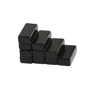 Aimant Super bloc en néodyme, aimant rectangulaire, placage de couleur noire