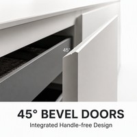 Ensemble de meubles de cuisine modernes haut de gamme en bois de luxe, sur mesure, finition brillante, RTA complet, intelligent et compact