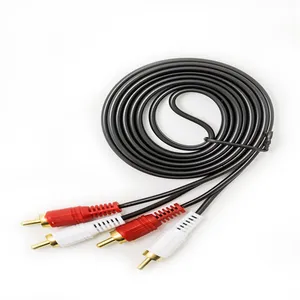 China Supplier 1.5M 2RCA To 2RCA Audio Video AV Cable For DVD HDTV STB 1080P