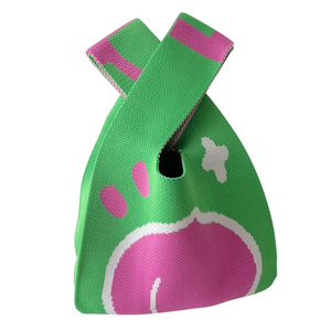 Bolsos de compras informales tejidos Bolsos de hombro de punto de manzana Bolsos de punto en stock - Product Image 1