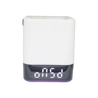 Reloj Despertador Digital LED Electrónico de Escritorio, con Calendario, Función de Repetición, Portaplumas y Luz Nocturna, para Oficina