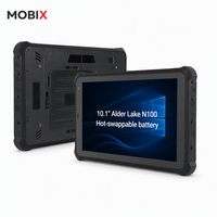 Tableta Robusta de 10.1 Pulgadas N100 con Windows 11 Pro, IP65 Resistente al Agua, PC Industrial, Batería Intercambiable en Caliente, Escáner 2D, NFC, UHF, Huella Dactilar