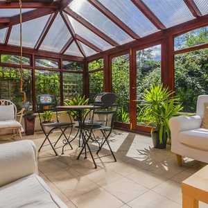 Porte de Sun Room Toit incliné Petite Serre Incurvée Aluminium <span class=keywords><strong>Solarium</strong></span> Sunroom Fenêtres Autonomes et Maisons en Verre - Product Image 3