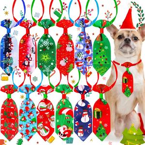 Corbatas con Estampado Navideño para Mascotas Rarewe, Corbatas Personalizadas con Estampado Ajustable para Perros y Gatos, Collar con Lazo para Regalo de Cumpleaños o Festividades - Product Image 1