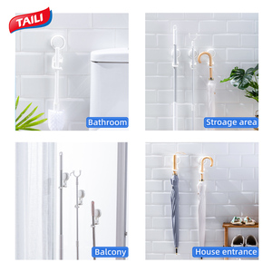 TAILI multifunzionale mocio da parete porta scopa da roccia porta mocio portaoggetti in <span class=keywords><strong>plastica</strong></span> porta scopa - Product Image 6