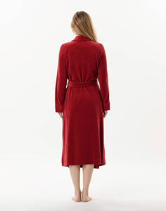 Kimono largo de terciopelo de lujo directo de fábrica para mujer, ropa de dormir lisa de gran tamaño, albornoz maduro, lana de moda para otoño - Product Image 5